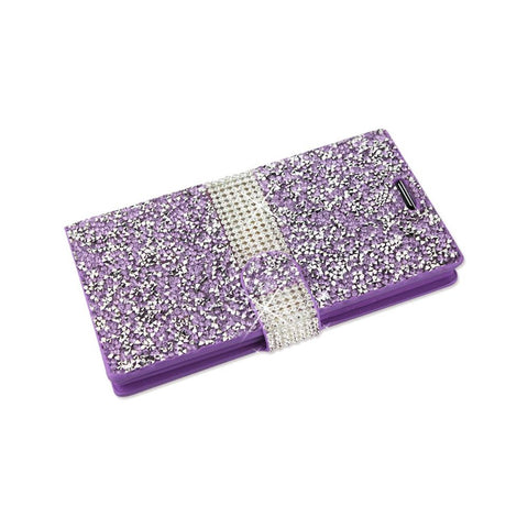 Reiko Lg Spree Diamond Rhinestone Wallet Case In Purple