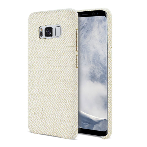 Reiko Samsung Galaxy S8 Herringbone Fabric In Beige