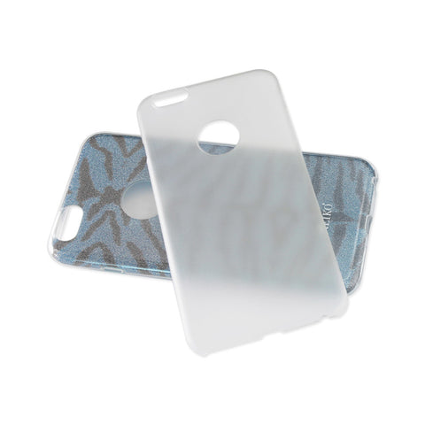 Reiko Iphone 6 Plus/ 6s Plus Shine Glitter Shimmer Tiger Stripe Hybrid Case In Blue