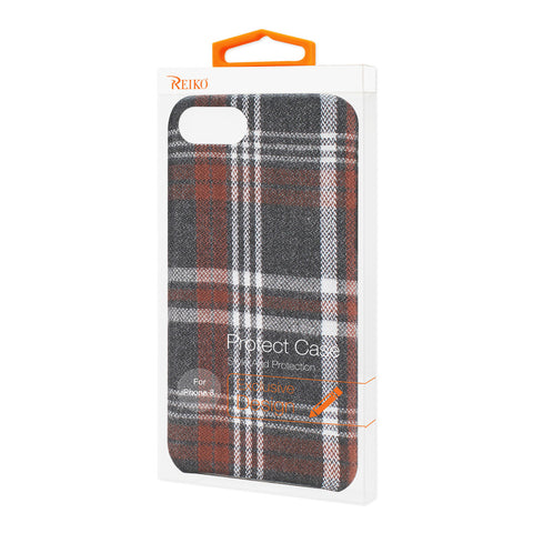 Reiko Iphone 8 Checked Fabric Case In Brown