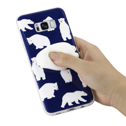 Reiko Samsung Galaxy S8 Edge Tpu Design Case With  3d Soft Silicone Poke Squishy Polar Bear
