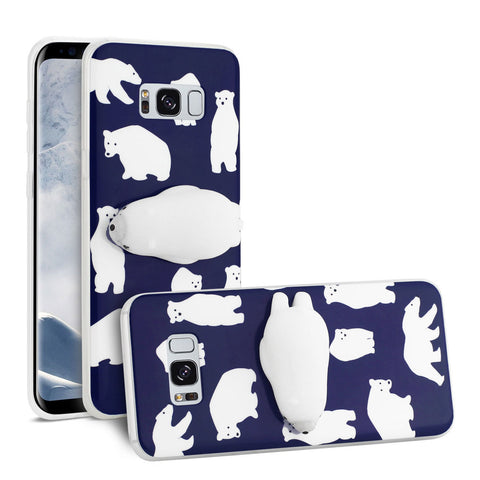 Reiko Samsung Galaxy S8 Edge Tpu Design Case With  3d Soft Silicone Poke Squishy Polar Bear