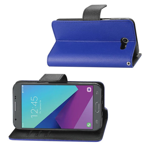 Reiko 2017 Samsung Galaxy J3 Emerge 3-in-1 Wallet Case In Navy