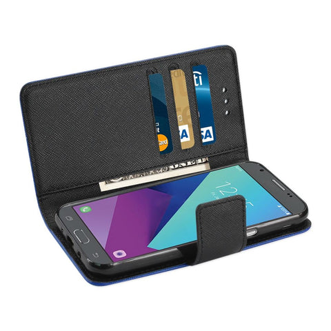 Reiko 2017 Samsung Galaxy J3 Emerge 3-in-1 Wallet Case In Navy