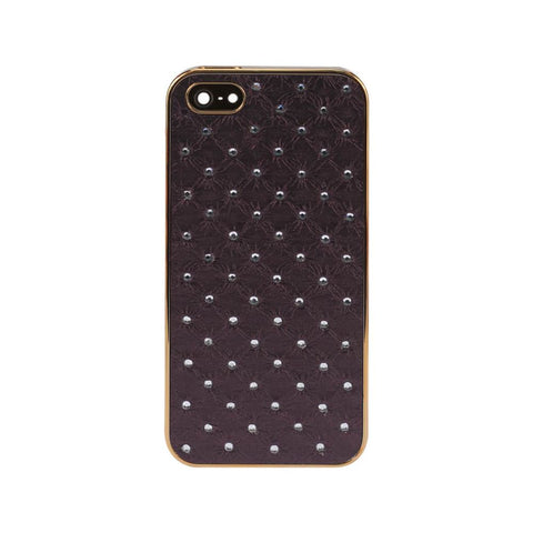 Reiko Iphone 5/5s/se Jewelry Diamond Studs Case In Dark Purple