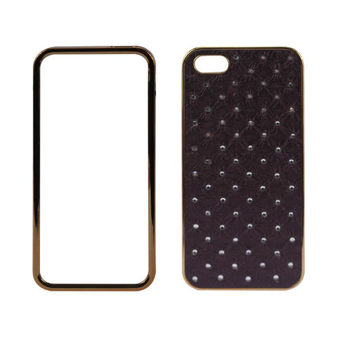 Reiko Iphone 5/5s/se Jewelry Diamond Studs Case In Dark Purple