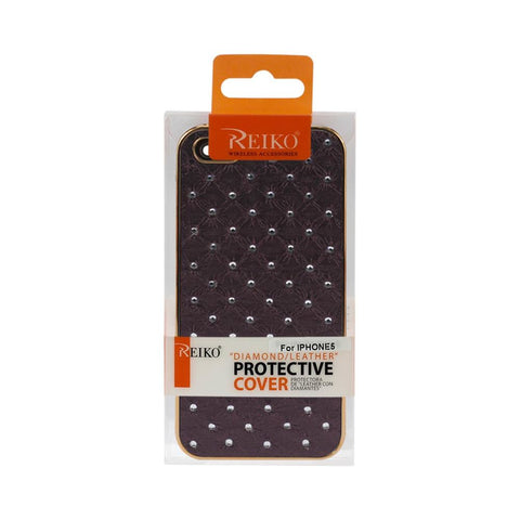 Reiko Iphone 5/5s/se Jewelry Diamond Studs Case In Dark Purple