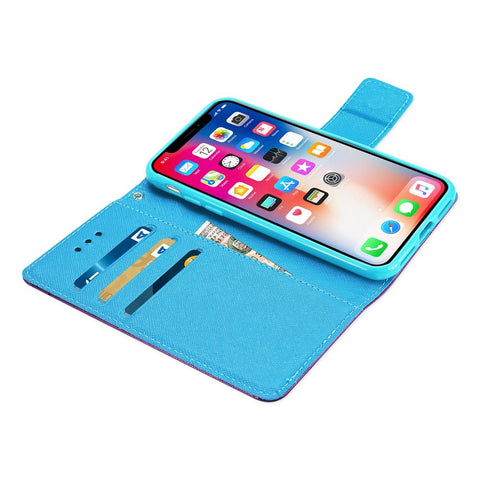 Reiko Iphone X/iphone Xs 3-in-1 Wallet Case In Purple