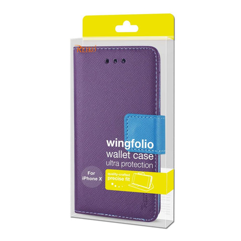 Reiko Iphone X/iphone Xs 3-in-1 Wallet Case In Purple