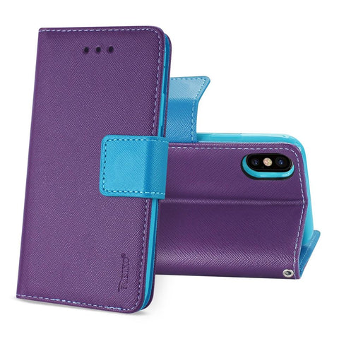 Reiko Iphone X/iphone Xs 3-in-1 Wallet Case In Purple