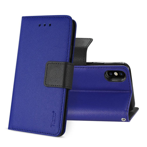 Reiko Iphone X/iphone Xs 3-in-1 Wallet Case In Navy