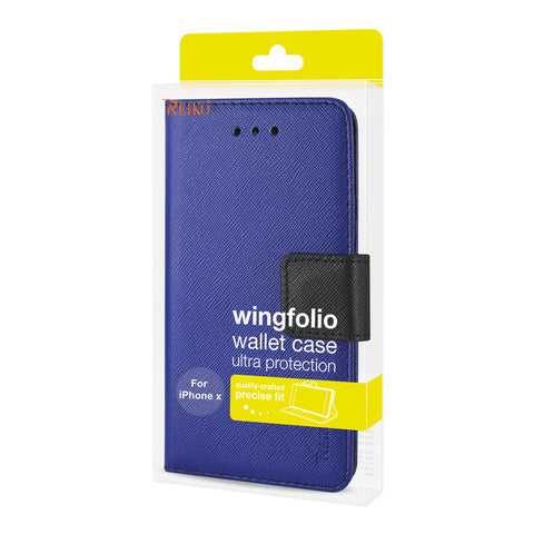 Reiko Iphone X/iphone Xs 3-in-1 Wallet Case In Navy