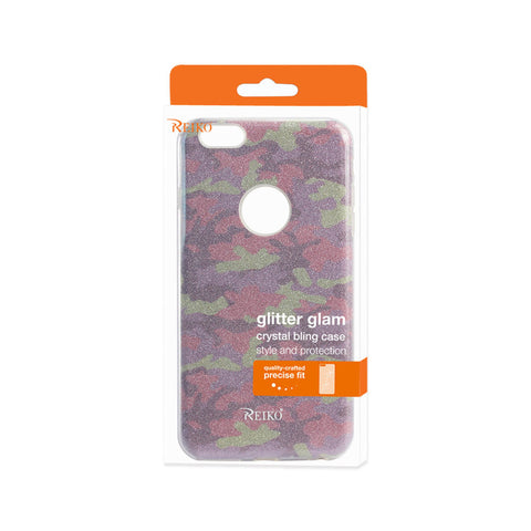 Reiko Iphone 6 Plus/ 6s Plus Shine Glitter Shimmer Camouflage Hybrid Case In Camouflage Purple