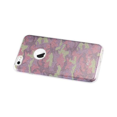 Reiko Iphone 6 Plus/ 6s Plus Shine Glitter Shimmer Camouflage Hybrid Case In Camouflage Purple