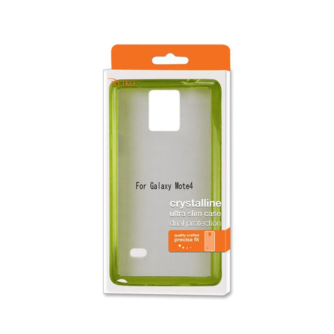 Reiko Samsung Galaxy Note 4 Clear Back Frame Bumper Case In Green