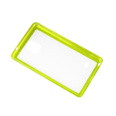 Reiko Samsung Galaxy Note 4 Clear Back Frame Bumper Case In Green