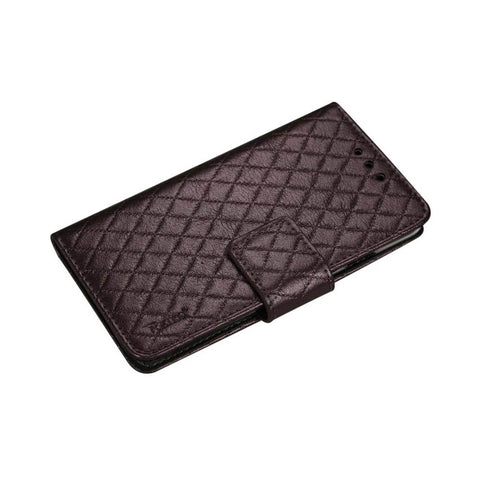 Reiko Samsung Galaxy Note 4 Rhombus Wallet Case In Brown