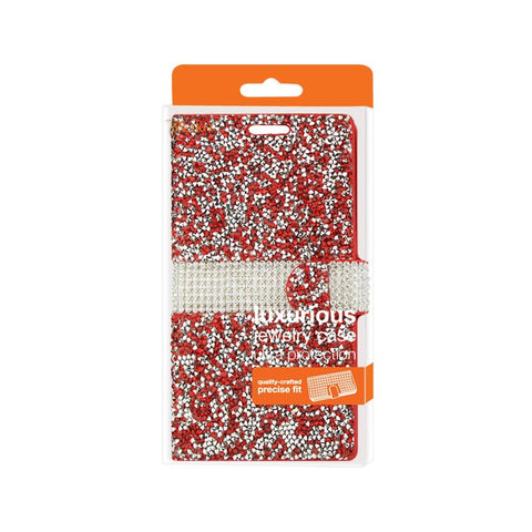 Reiko Samsung Galaxy S7 Edge Diamond Rhinestone Wallet Case In Red
