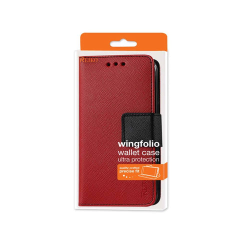 Reiko Motorola Moto E (2015) 3-in-1 Wallet Case In Red