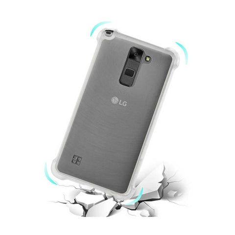 Reiko Lg Stylus 2 Clear Bumper Case With Air Cushion Protection In Clear