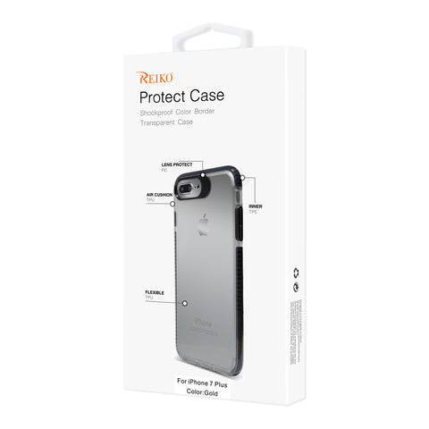 Reiko Iphone 8 Plus/ 7 Plus Soft Transparent Tpu Case In Clear Gold