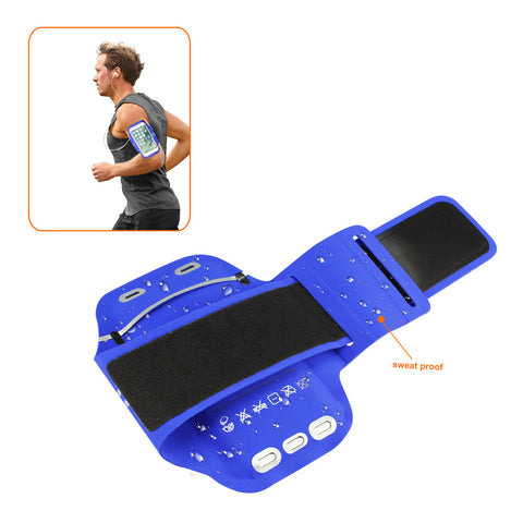 Reiko Running Sports Armband For Iphone 7/ 6/ 6s Or 5 Inches Device In Blue (5x5 Inches)