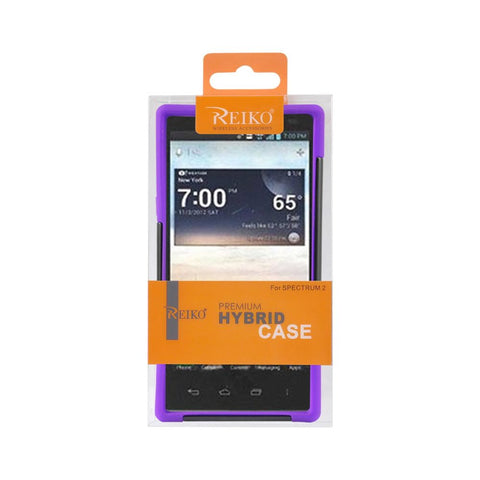 Reiko Lg Spectrum 2 Hybrid Heavy Duty Case With Kickstand In Black Purple