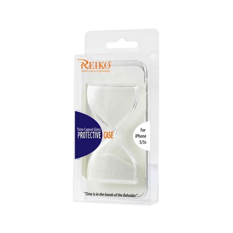 Reiko Iphone Se/ 5s/ 5 3d Sand Clock Clear Case In White