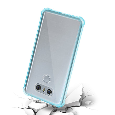 Reiko Lg G6 Clear Bumper Case With Air Cushion Shock Absorption In Clear Navy