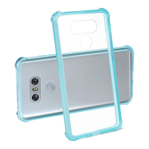 Reiko Lg G6 Clear Bumper Case With Air Cushion Shock Absorption In Clear Navy
