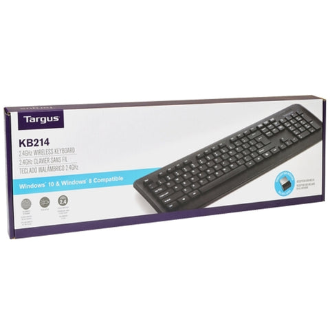 Targus Kb214 2.4ghz 104-key Wireless Keyboard W/usb Receiver(black) - Color Retail Box