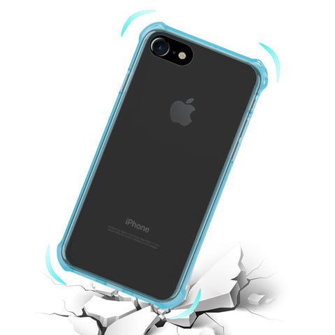 Reiko Iphone 8/ 7 Clear Bumper Case With Air Cushion Protection In Clear Navy