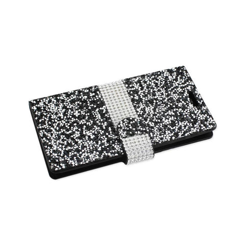 Reiko Iphone 8 Plus/ 7 Plus Diamond Rhinestone Wallet Case In Black