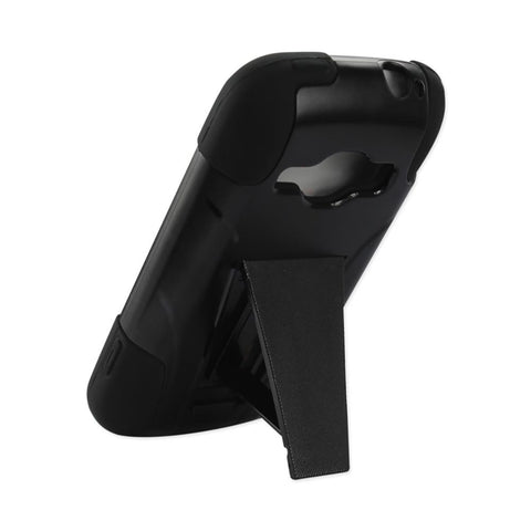 Reiko Samsung Galaxy Ring Hybrid Heavy Duty Case With Kickstand In Black