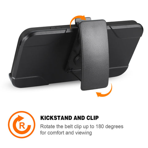 Reiko Iphone 8 3-in-1 Hybrid Heavy Duty Holster Combo Case In Black