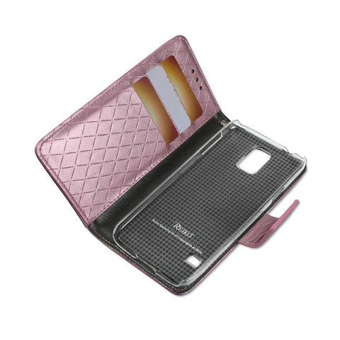 Reiko Samsung Galaxy S5 Rhombus Wallet Case In Pink