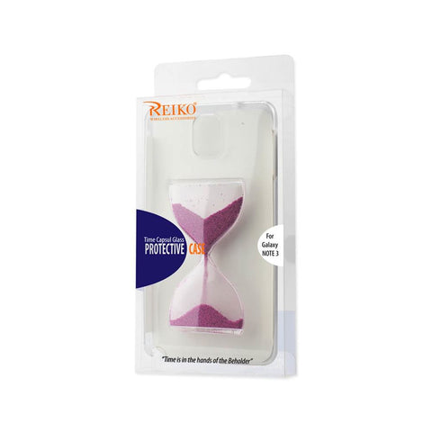 Reiko Samsung Galaxy Note 3 3d Sand Clock Clear Case In Hot Pink