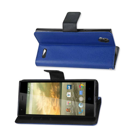 Reiko Zte Warp Elite 3-in-1 Wallet Case In Navy