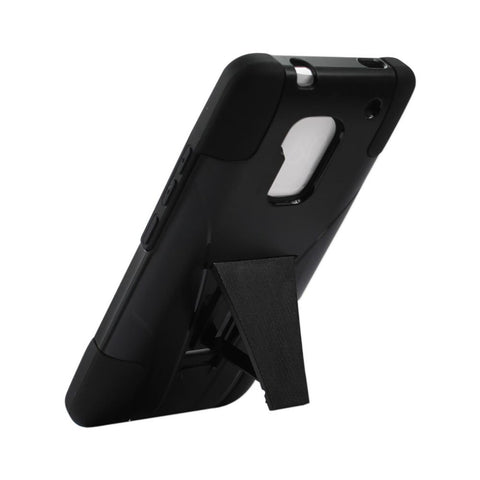 Reiko Htc One Max Hybrid Heavy Duty Case With Kickstand In Black