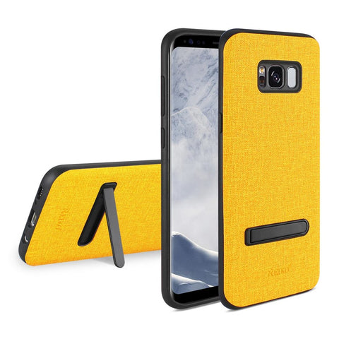 Reiko Samsung Galaxy S8 Edge/ S8 Plus Denim Texture Tpu Protector Cover In Yellow