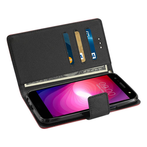 Reiko Lg X Power 2 3-in-1 Wallet Case In Red
