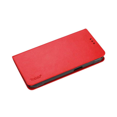 Reiko Samsung Galaxy S5 Active Flip Folio Case With Card Holder In Red