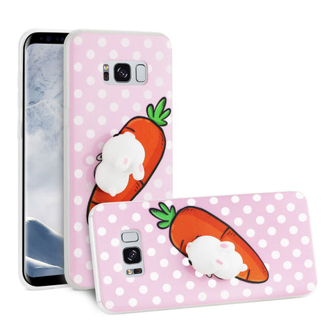 Reiko Samsung Galaxy S8 Edge Tpu Design Case With  3d Soft Silicone Poke Squishy Rabbit