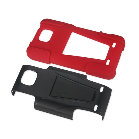 Reiko Zte Sonata 2 Hybrid Heavy Duty Case With Kickstand In Red Black