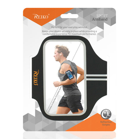 Reiko Running Sports Armband For Iphone 7/ 6/ 6s Or 5 Inches Device In Black (5x5 Inches)