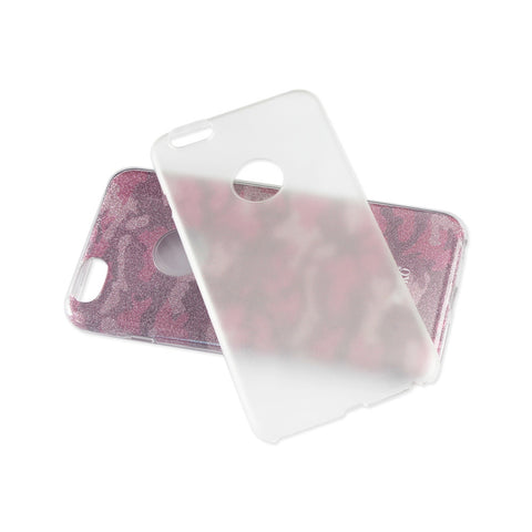 Reiko Iphone 6 Plus/ 6s Plus Shine Glitter Shimmer Camouflage Hybrid Case In Camouflage Hot Pink