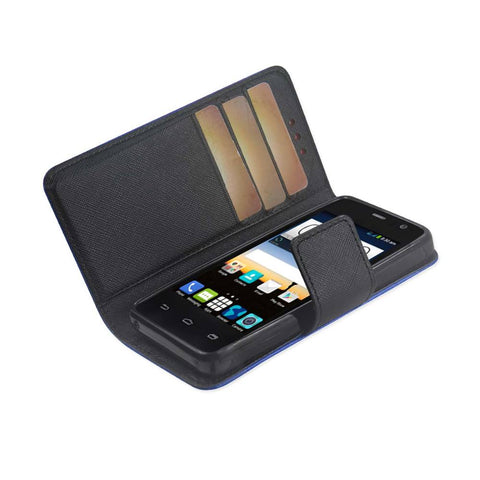 Reiko Zte Sonata 2 3-in-1 Wallet Case In Navy