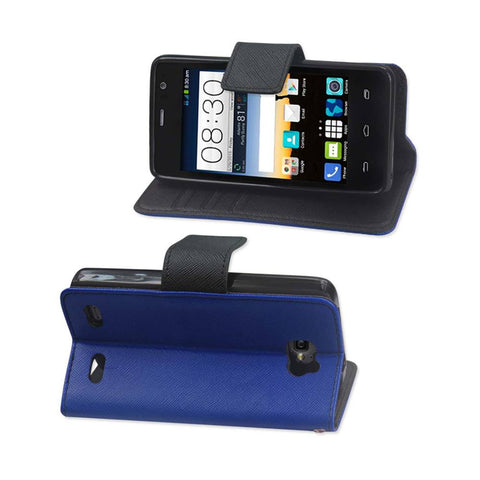 Reiko Zte Sonata 2 3-in-1 Wallet Case In Navy