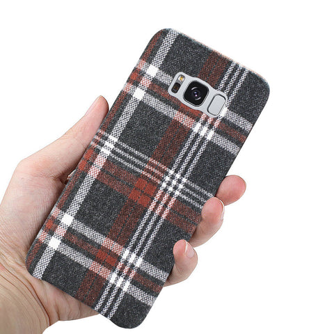 Reiko Samsung Galaxy S8 Checked Fabric Case In Brown