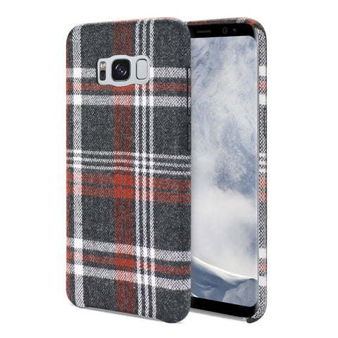 Reiko Samsung Galaxy S8 Checked Fabric Case In Brown